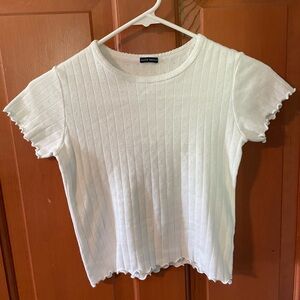 Brandy Melville Pointelle Baby Tee
